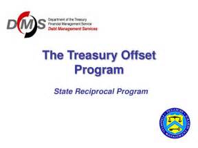 Debt is referred to Department of the <b>Treasury</b> <b>Offset</b> <b>Program</b> (TOP) 120 days after initial notification of the debt if appropriate arrangements are not made. . Treasury offset program hardship